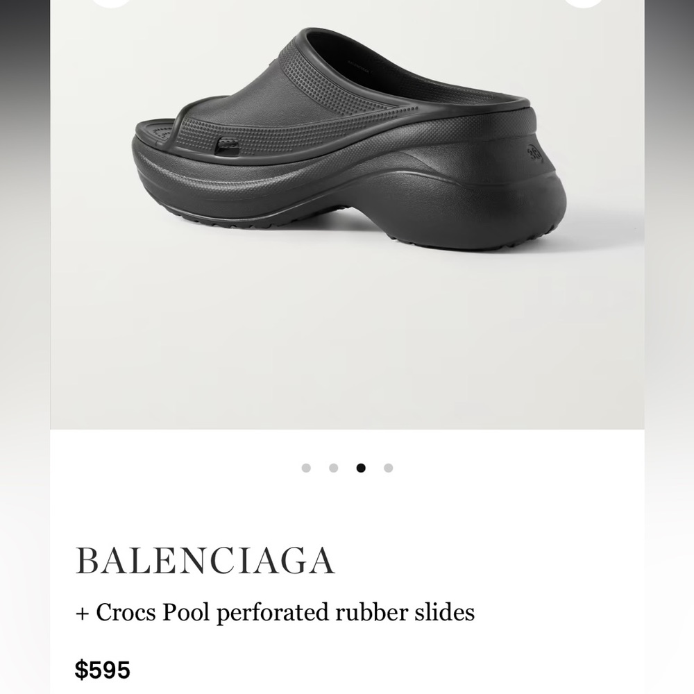 ❗️NEW🖤BALENCIAGA+CROCS🖤Platform Slides. Designed in Collaboration with CROCS - Picture 9 of 11